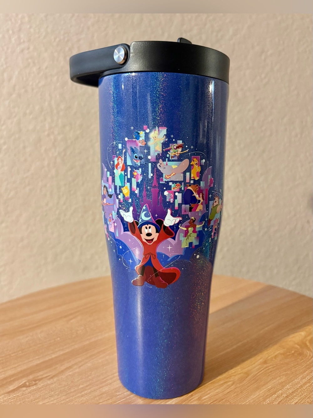 Disney World WDW Sorcerer Mickey Iridescent Corkcicle Water Bottle 30 Oz New